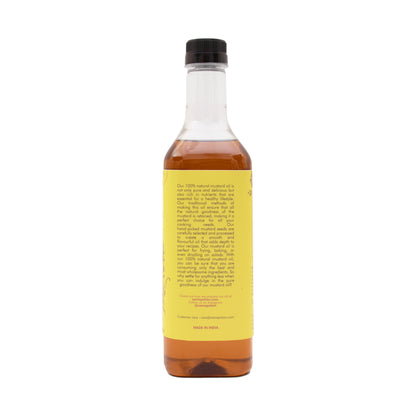 Wood Pressed Mustard Oil Plastic Bottle (1000 ml)