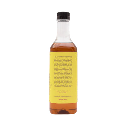 Wood Pressed Mustard Oil Plastic Bottle (1000 ml)